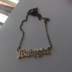 Babygirl gold necklace